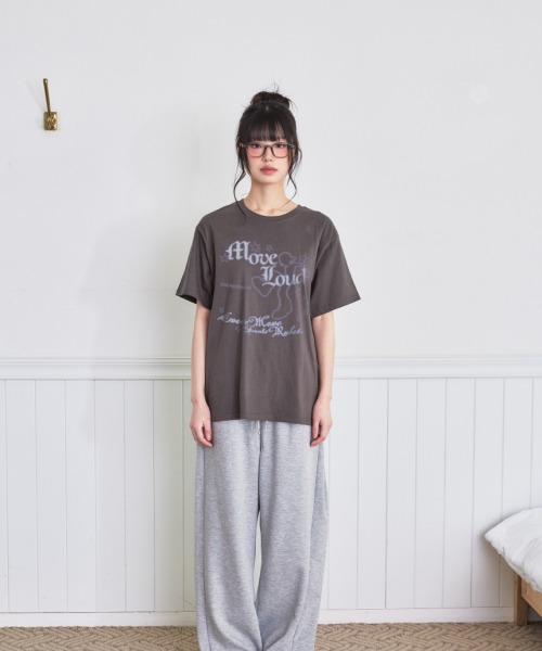 ESCAPEFROM(エスケープフロム)の「ムーブラウドプリントオーバーサイズ半袖Tシャツチャコール(Tシャツ/カットソー・レディース・その他・SMALL/MEDIUM/LARGE)」の2枚目の写真