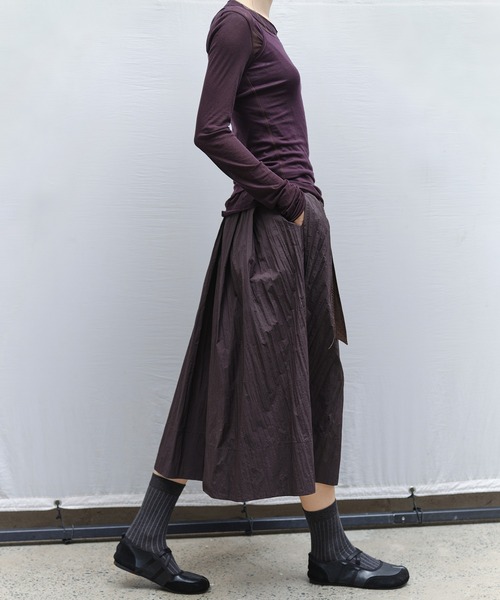 tageechita（タジチタ）の「【tageechita】UPF50+ 軽量Aライン フレアワイドパンツ（その他パンツ・レディース・ブラウン/ライトグレー・L/M/S）」の9枚目の写真