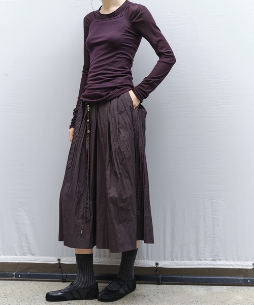 tageechita（タジチタ）の「【tageechita】UPF50+ 軽量Aライン フレアワイドパンツ（その他パンツ・レディース・ブラウン/ライトグレー・L/M/S）」の11枚目の写真