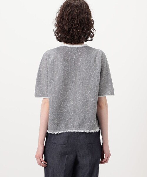 BALLSEY(ボールジィ)の「ダブルフェイスノット ハーフスリーブカーディガン(カーディガン/ボレロ・レディース・ホワイト系その他/グレー系その他2・S)」の9枚目の写真