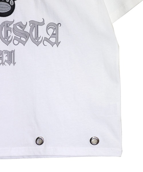 PANDIESTA(パンディエスタ)の「デビルパンダさんハトメTシャツ(M2)(Tシャツ/カットソー・メンズ・ブラック/ホワイト/チャコール・XL/L/M)」の17枚目の写真