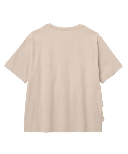 GITA(ジータ)の「親子でリンクフリル半袖Tシャツ(Tシャツ/カットソー・レディース・サンドベージュ/ブラック・M/L)」の4枚目の写真