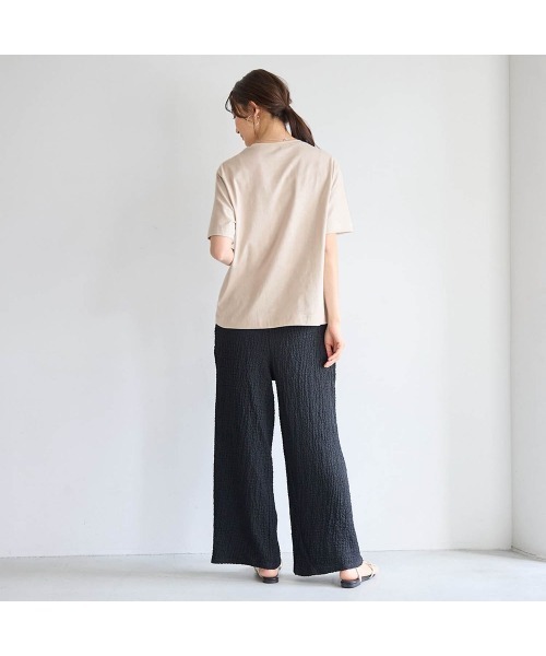GITA(ジータ)の「親子でリンクフリル半袖Tシャツ(Tシャツ/カットソー・レディース・サンドベージュ/ブラック・M/L)」の10枚目の写真