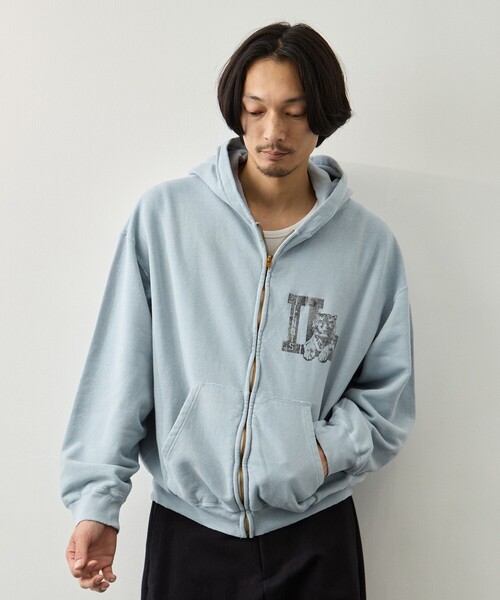 REMI RELIEF/レミレリーフ】NEW SP加工3飛び裏毛ZIPパーカー(IL