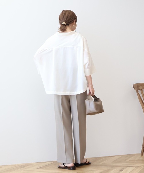 AMERICAN HOLIC(アメリカンホリック)の「【WEB限定】Wポケットシアー半袖シャツ(シャツ/ブラウス・レディース・ライトブルー/カーキ/ブラック/アイボリー/ベージュ・L/M)」の9枚目の写真