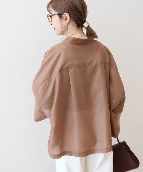 AMERICAN HOLIC(アメリカンホリック)の「【WEB限定】Wポケットシアー半袖シャツ(シャツ/ブラウス・レディース・ライトブルー/カーキ/ブラック/アイボリー/ベージュ・L/M)」の15枚目の写真