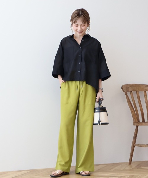 AMERICAN HOLIC(アメリカンホリック)の「【WEB限定】Wポケットシアー半袖シャツ(シャツ/ブラウス・レディース・ライトブルー/カーキ/ブラック/アイボリー/ベージュ・L/M)」の12枚目の写真