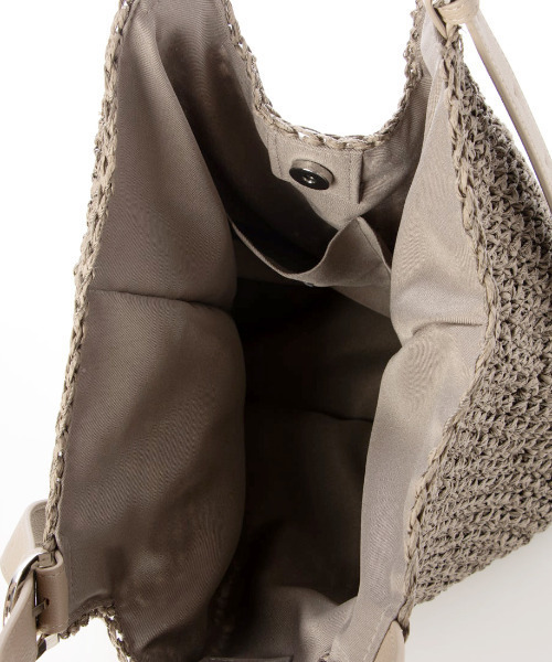cache cache(カシュ カシュ)の「カシュカシュ cachecache / ベルトハンドルクロッシェトート カゴバッグ(かごバッグ・レディース・ブラウン/グレー/ブラック・FREE)」の18枚目の写真