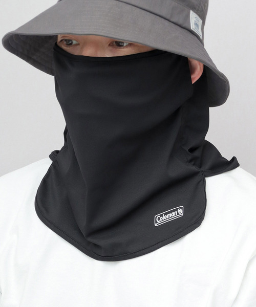 COLEMAN(コールマン)の「COOLメッシュ フェイスカバー(接触冷感・吸水速乾) 帽子に取り付けられるシリーズ(ネックウォーマー/スヌード・メンズ・ブラック・FREE)」の2枚目の写真