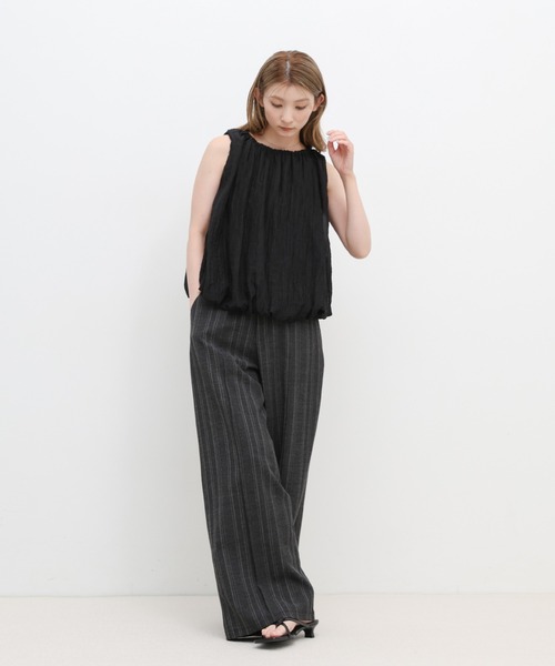 select MOCA(セレクトモカ)の「シアーワッシャーバルーンノースリーブブラウス(シャツ/ブラウス・レディース・ブラウン/ホワイト/ブラック・FREE)」の21枚目の写真