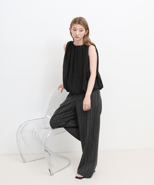 select MOCA(セレクトモカ)の「シアーワッシャーバルーンノースリーブブラウス(シャツ/ブラウス・レディース・ブラウン/ホワイト/ブラック・FREE)」の8枚目の写真