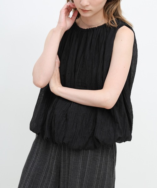 select MOCA(セレクトモカ)の「シアーワッシャーバルーンノースリーブブラウス(シャツ/ブラウス・レディース・ブラウン/ホワイト/ブラック・FREE)」の22枚目の写真