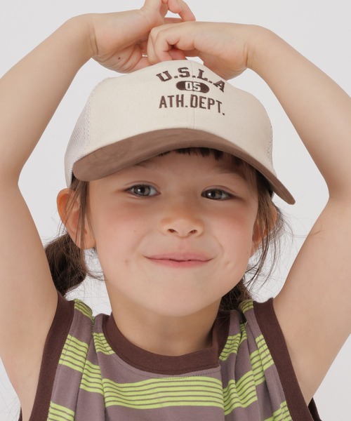 GLOBAL WORK(グローバルワーク)の「洗えるドライメッシュCAP/キッズ/666195(キャップ・キッズ・オフホワイト/ライトベージュ/ライトブルー/ブラック/キャメル/ブラック系その他・MEDIUM/LARGE)」の6枚目の写真