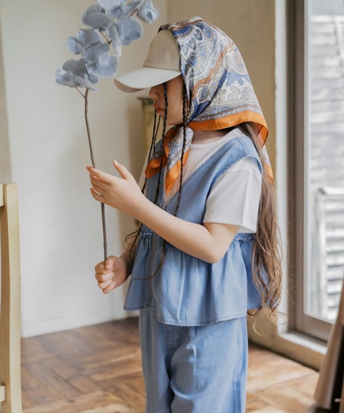 GLOBAL WORK(グローバルワーク)の「洗えるドライメッシュCAP/キッズ/666195(キャップ・キッズ・オフホワイト/ライトベージュ/ライトブルー/ブラック/キャメル/ブラック系その他・MEDIUM/LARGE)」の7枚目の写真