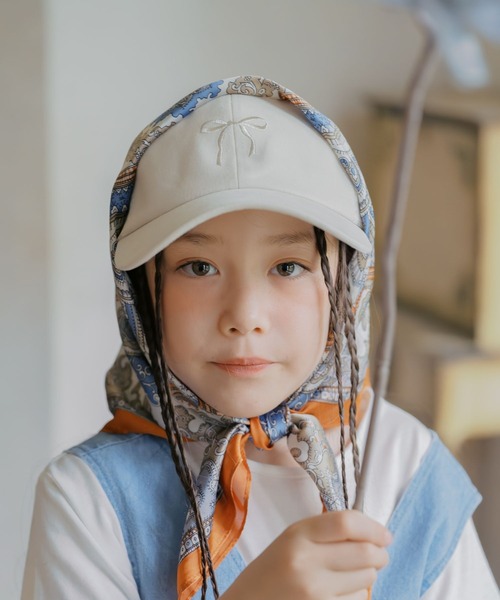 GLOBAL WORK(グローバルワーク)の「洗えるドライメッシュCAP/キッズ/666195(キャップ・キッズ・オフホワイト/ライトベージュ/ライトブルー/ブラック/キャメル/ブラック系その他・MEDIUM/LARGE)」の11枚目の写真