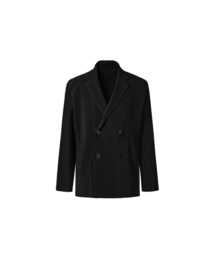 MONPLISSE（モンプリセー）の「[男性] ダブルブレストプリーツジャケット (ブラック)（デニムジャケット）」