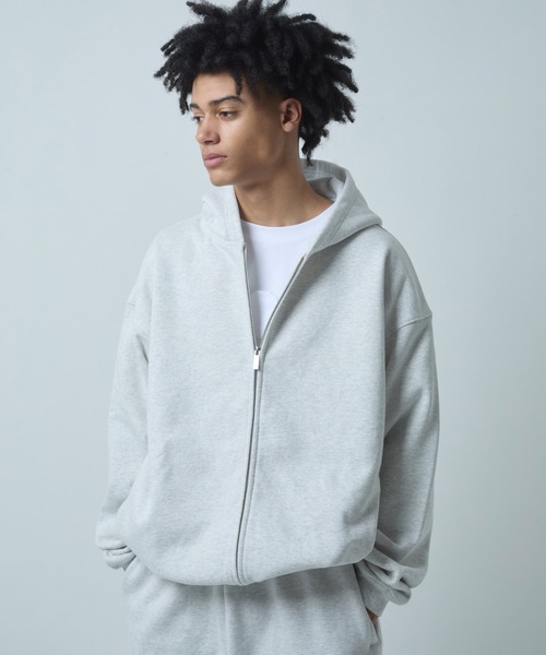 COMMON BASE(コモンベース)の「ID ZIP SWEAT HOODIE | BOKUNOU COMMON(パーカー・メンズ・ヘザーグレー/ブラック・S-M/L-XL)」の2枚目の写真
