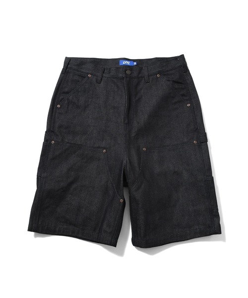 LFYT（エルエフワイティー）の「LFYT ラファイエット - DOUBLE KNEE DENIM PAINTER SHORTS ハーフパンツ LS261302（デニムパンツ・メンズ・インディゴブルー/ライトブルー・34inch/36inch/38inch/32inch）」の8枚目の写真