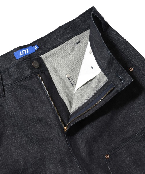 LFYT（エルエフワイティー）の「LFYT ラファイエット - DOUBLE KNEE DENIM PAINTER SHORTS ハーフパンツ LS261302（デニムパンツ・メンズ・インディゴブルー/ライトブルー・34inch/36inch/38inch/32inch）」の19枚目の写真