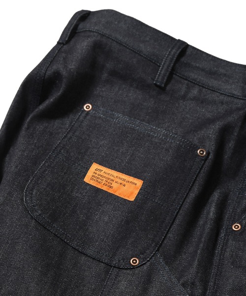 LFYT（エルエフワイティー）の「LFYT ラファイエット - DOUBLE KNEE DENIM PAINTER SHORTS ハーフパンツ LS261302（デニムパンツ・メンズ・インディゴブルー/ライトブルー・34inch/36inch/38inch/32inch）」の16枚目の写真