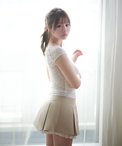 M DOLLY(エムドリー)の「Lace emma ribbon tops / レースエマリボントップス(その他トップス・レディース・ブラック/ホワイト・FREE)」の7枚目の写真