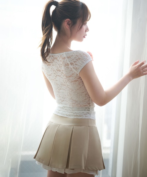 M DOLLY(エムドリー)の「Lace emma ribbon tops / レースエマリボントップス(その他トップス・レディース・ブラック/ホワイト・FREE)」の8枚目の写真
