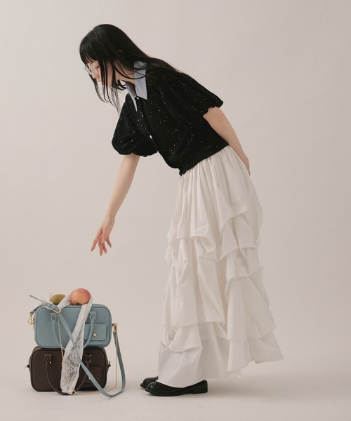 spangle puff knit / スパンコールパフニット（ニット/セーター