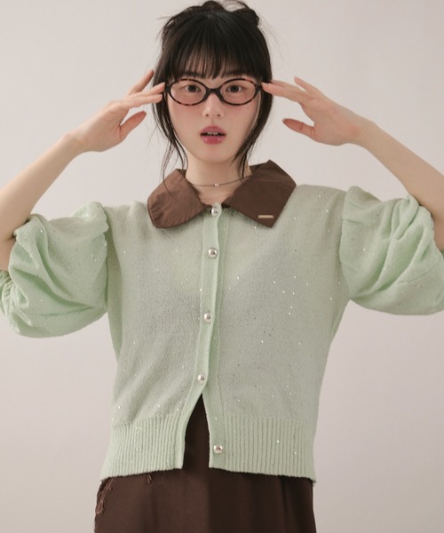 spangle puff knit / スパンコールパフニット（ニット/セーター