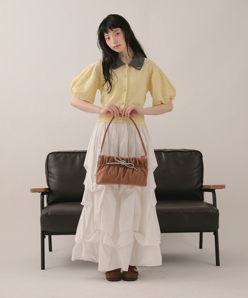 ロワンニュイ loin nuit スパンコールニットセットアップ spangle puff knit / スパンコールパフニット（ニット/セーター