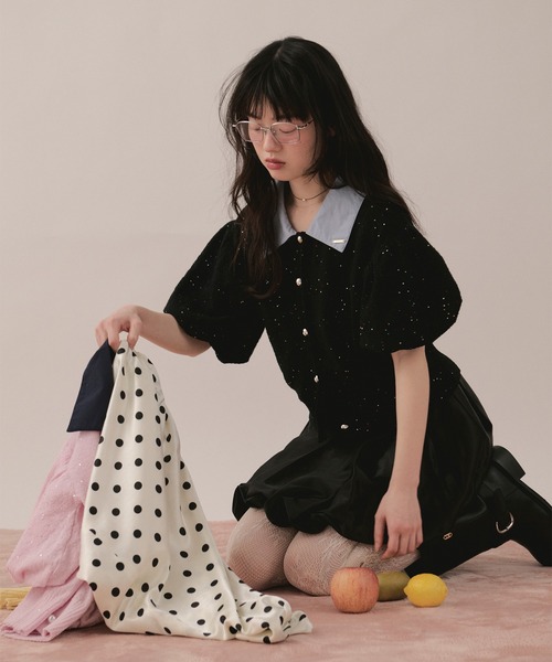 Loin nuit スパンコールニット　セット spangle puff knit / スパンコールパフニット（ニット/セーター