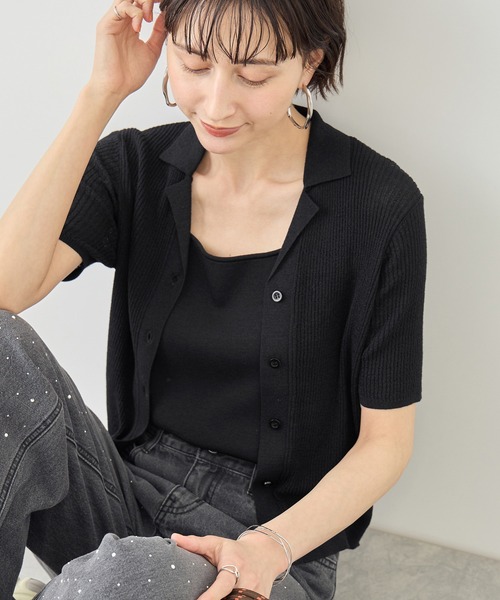 ROPE' PICNIC(ロペピクニック)の「サマーブークレーカラーカーディガン(カーディガン/ボレロ・レディース・ピンク/ライトグレー/ブラック/オフホワイト・FREE)」の22枚目の写真