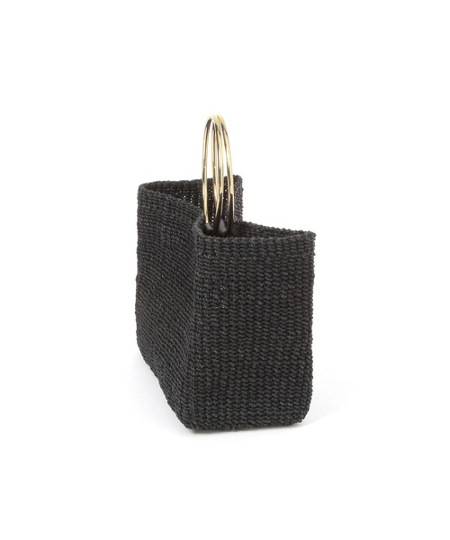 Elura(エルーラ)の「≪COTTO/コット≫リングカゴBAG/646466(トートバッグ・レディース・ホワイト系その他5/ブラック・FREE)」の10枚目の写真