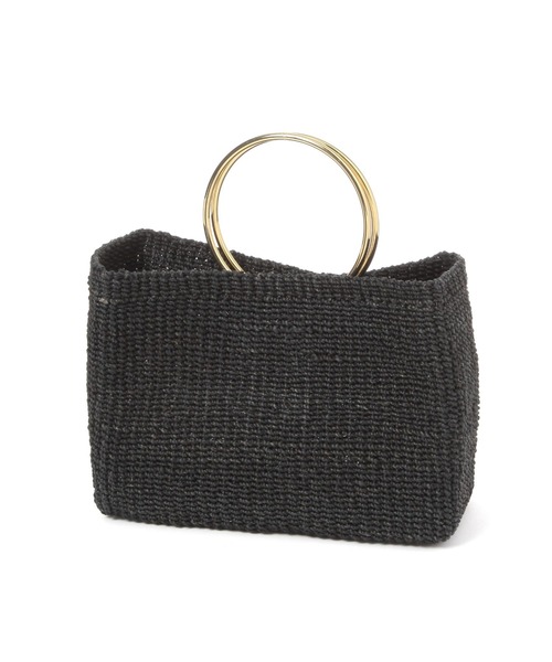 Elura(エルーラ)の「≪COTTO/コット≫リングカゴBAG/646466(トートバッグ・レディース・ホワイト系その他5/ブラック・FREE)」の11枚目の写真
