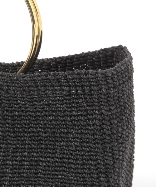 Elura(エルーラ)の「≪COTTO/コット≫リングカゴBAG/646466(トートバッグ・レディース・ホワイト系その他5/ブラック・FREE)」の14枚目の写真
