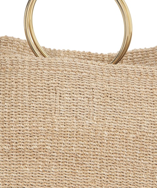 Elura(エルーラ)の「≪COTTO/コット≫リングカゴBAG/646466(トートバッグ・レディース・ホワイト系その他5/ブラック・FREE)」の6枚目の写真