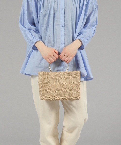 COTTO(コトゥー)の「≪COTTO/コット≫リングカゴBAG/646466(トートバッグ・レディース・ホワイト系その他5/ブラック・FREE)」の5枚目の写真