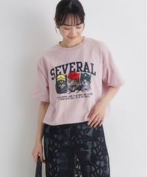 Right-on | HONEYSUCKLE ROSE(ハニーサックルローズ)ネコプリントショートTシャツ(Tシャツ/カットソー)