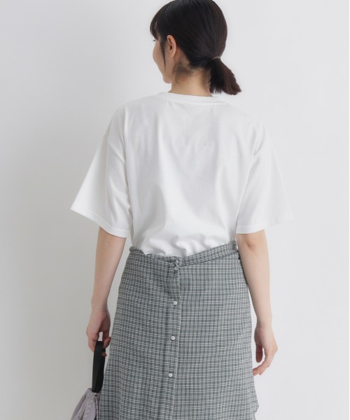 Right-on（ライトオン）の「HONEYSUCKLE ROSE(ハニーサックルローズ)ネコプリントショートTシャツ（Tシャツ/カットソー・レディース・ホワイト/ダークグレー/ライトピンク・L/M）」の15枚目の写真