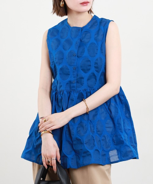 BARNDOOR(バーンドア)の「塩縮 ノースリチュニック 26SS(シャツ/ブラウス・レディース・ブラック/ブルー/オフホワイト・FREE)」の16枚目の写真