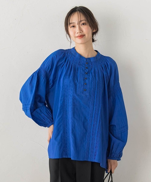 Droite lautreamont(ドロワットロートレアモン)の「コットンシアーボイルブラウス(シャツ/ブラウス・レディース・オフホワイト/ブルー/ブラック・M)」の3枚目の写真
