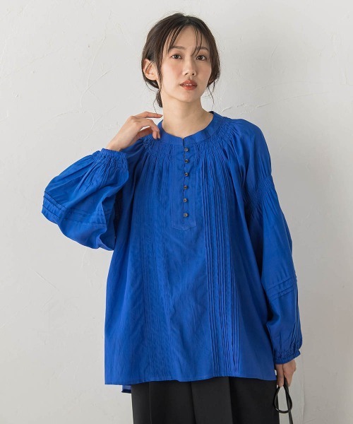 Droite lautreamont(ドロワットロートレアモン)の「コットンシアーボイルブラウス(シャツ/ブラウス・レディース・オフホワイト/ブルー/ブラック・M)」の21枚目の写真