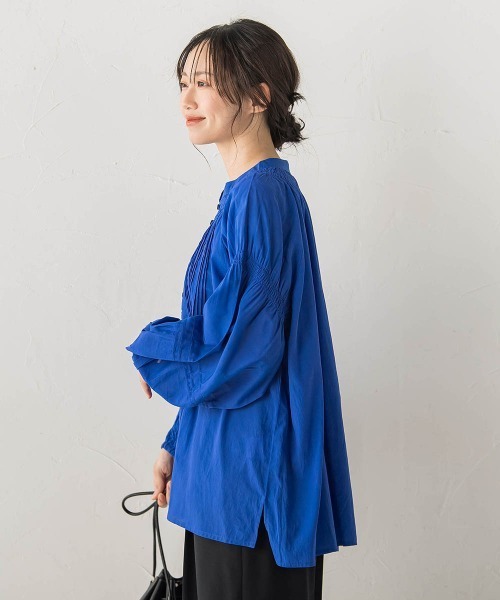 Droite lautreamont(ドロワットロートレアモン)の「コットンシアーボイルブラウス(シャツ/ブラウス・レディース・オフホワイト/ブルー/ブラック・M)」の22枚目の写真