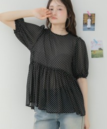 shakiri 水玉 トップス ブラック 水玉」に該当するトップス（ブラック/黒色系）ファッション通販 - ZOZOTOWN