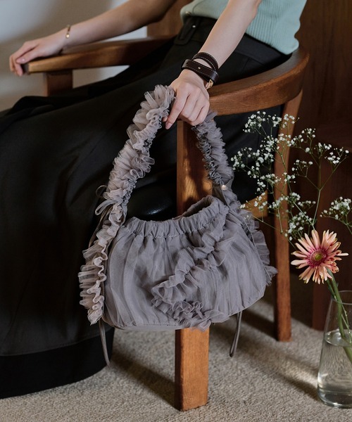 frill design tulle bag / フリルデザインチュールバッグ（ショルダー
