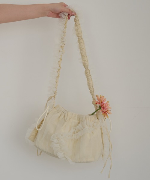 frill design tulle bag / フリルデザインチュールバッグ（ショルダー