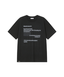 Block lettering short sleeve BLACK