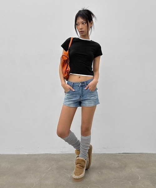 BLACKUP（ブラックアップ）の「[MADE] セルニーラウンドネック半袖Tシャツ（Tシャツ/カットソー・レディース・ホワイト/ピンク/ブラウン/ブラック・FREE）」の19枚目の写真