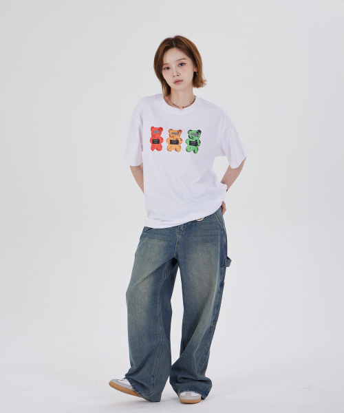 DYSFUNCT（ディスファンクト）の「CRIMINALS BEAR T-SHIRT(WHITE)（Tシャツ/カットソー・レディース・その他・SMALL/MEDIUM/LARGE）」の2枚目の写真