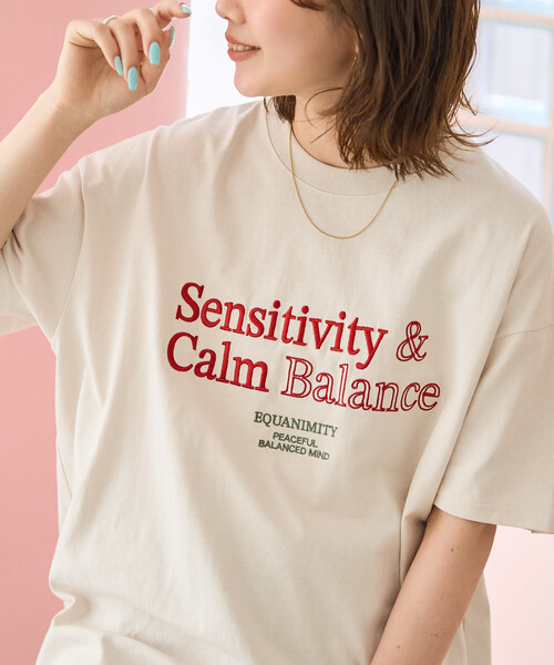 FREAK'S STORE(フリークスストア)の「限定展開 配色 刺繍 ロゴ 半袖 Tシャツ(Tシャツ/カットソー・レディース・ライトグレー/ナチュラル/ブラック/ベージュ・フリ-)」の22枚目の写真