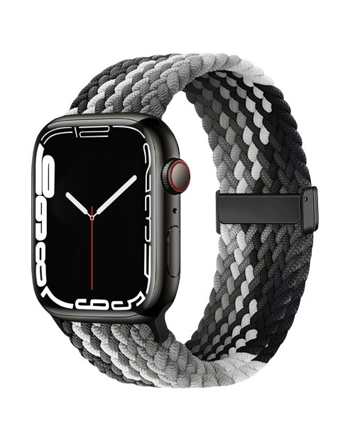Fun & Daily(ファンアンドデイリー)の「Nylon Braid Strap For APPLE WATCH / アップルウオッチバンド(デジタル腕時計・レディース・ブラック系その他3/ブラック系その他2/パープル系その他/ブラック/ホワイト系その他/マルチ・B/A)」の3枚目の写真
